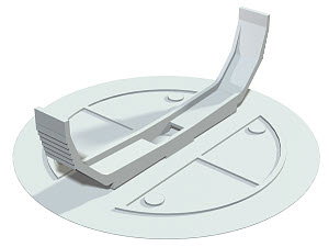 Federdeckel Unterputz Ø84mm, PS, weiß