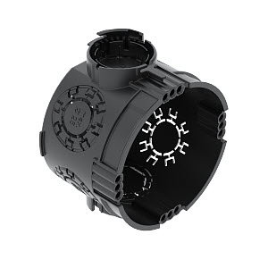 UP Gerätedose Ø60mm, H46mm, PP, tiefschwarz