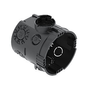 UP Geräte-Verbindungsdose Ø60mm, H66mm, PP, tiefschwarz