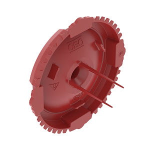 UP Signaldeckel für Unterputzdose Ø60mm, PE, signalrot