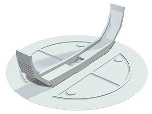 Federdeckel Unterputz Ø95mm, PS, weiß