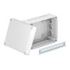 Kabelabzweigkasten mit hohem Deckel 240x190x115, PP/PC, lichtgrau, RAL 7035