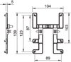 Befestigungselement T60-T100 für Gitterrinnen 139x104mm, PC, lichtgrau