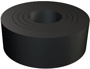 Einschnittring PG36, NBR-SBR, schwarz