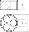 Mehrfachdichteinsatz zur V-TEC VM VM20,2X6, NBR-SBR, schwarz