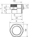 Adapter PG - M PG16-M20, PA, lichtgrau, RAL 7035