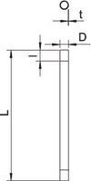 Stapa Gewinderohr mit Gewindemuffe M50, 3000mm, St, PE50, tiefschwarz, RAL 9005