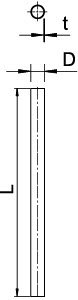 Stapa Steckrohr ohne Gewinde Ø16, 3000mm, St, PE50, tiefschwarz, RAL 9005