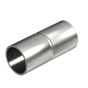 Edelstahlverbindungsmuffe ohne Gewinde Ø40mm, A4, 1.4571, 2B