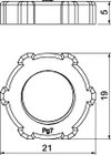 Gegenmutter PG7, PA, lichtgrau, RAL 7035