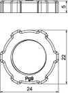 Gegenmutter PG9, PA, lichtgrau, RAL 7035