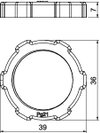 Gegenmutter PG21, PA, lichtgrau, RAL 7035