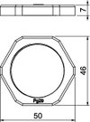 Gegenmutter PG29, PA, lichtgrau, RAL 7035