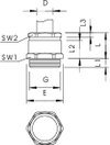 Kabelverschraubung mit Einschnittring PG11, CuZn, N
