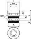 Kabelverschraubung EMV Kontaktfeder geschirmte Kabel M32, CuZn, N
