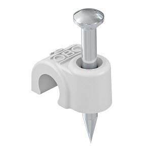 ISO-Nagel-Clip 4mm, L18, PP, lichtgrau, RAL 7035