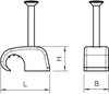 Haft-Clip 7-12mm, L25, PP, reinweiß, RAL 9010