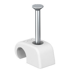 Haft-Clip 4-7mm, L25, PP, reinweiß, RAL 9010