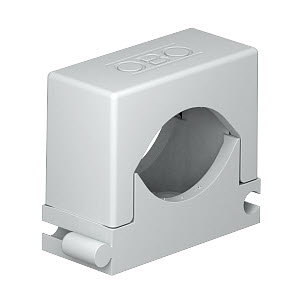 Reihen-Druck-Schelle 18-30mm, PA, lichtgrau, RAL 7035