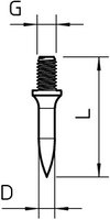 OBO-Dübel Einschlagdübel M6, L15mm, St, G