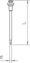 Siko-Nadel gehärtet 2x50mm, St, BK