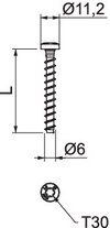 Rundkopfanker mit Panhead 6x50mm, St, G