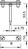 Abstandhalter mit Spitze für Erdleiter 30mm, St, G
