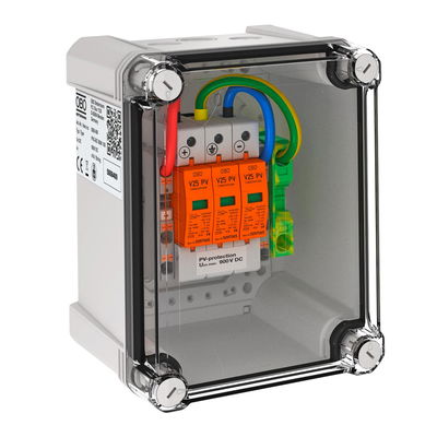 Generatoranschlusskasten 1 PV-String auf 1 WR-MPP 900V DC, lichtgrau, RAL 7035