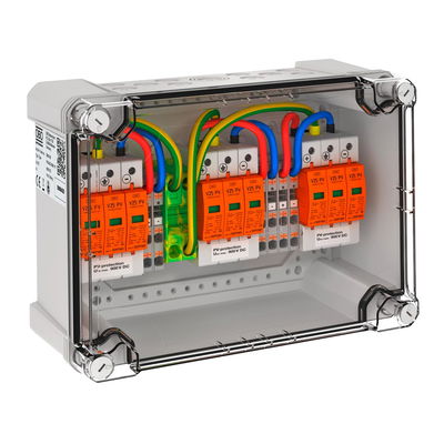 Generatoranschlusskasten 3x1 PV-String auf 3 WR-MPP 900V DC, lichtgrau, RAL 7035