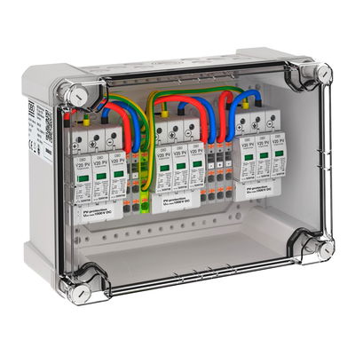 Generatoranschlusskasten 3x1 PV-String auf 3 WR-MPP 1000V DC, lichtgrau, RAL 7035