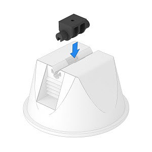 Adapter für Dachleitungshalter universal Ø4mm, PP, schwarz