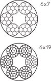 Stahldraht-Spannseil mit Hanfseele 3mm, St, G