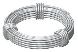 Stahldraht-Spannseil mit Hanfseele 3mm, St, G