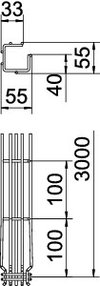 G-Gitterrinne Magic 50x50x3000, A2, 1.4301, 2B