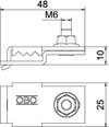 Verbindungs- und Erdungsklemme für GR-Magic 42x19x11, St, FS