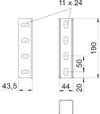 U-Stiel-Verbinder inklusive Flachrundschrauben 190x44, A4, 1.4571, 2B