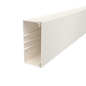 Wand- und Deckenkanal mit Bodenlochung 60x130x2000, PVC, cremeweiß, RAL 9001