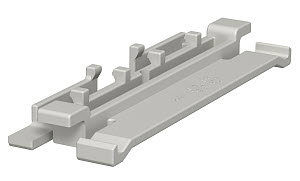 Oberteilklammer 110mm, PVC, lichtgrau, RAL 7035