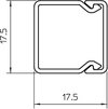 Wand- und Deckenkanal mit Bodenlochung 20x20x2000, PVC, sepiabraun, RAL 8014