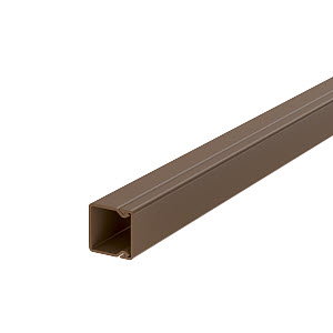 Wand- und Deckenkanal mit Bodenlochung 20x20x2000, PVC, sepiabraun, RAL 8014