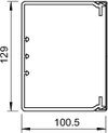 Wand- und Deckenkanal mit Bodenlochung 100x130x2000, PVC, steingrau, RAL 7030