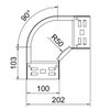 Bogen 90° mit Schnellverbindung 60x100, St, FS