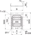 Kabelrinne RKSM Magic, mit Schnellverbindung 60x100x3050, A2, 1.4301, 2B