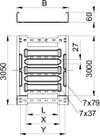 Kabelrinne SKSM gelocht, mit Schnellverbindung 60x300x3050, St, FS