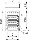 Kabelrinne SKSM gelocht, mit Schnellverbindung 85x600x3050, St, FS