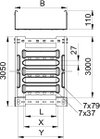 Kabelrinne MKSM gelocht, mit Schnellverbindung 110x400x3050, St, FS