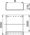 Kabelrinne MKSMU ungelocht, Schnellverbindung 110x200x3050, St, FS