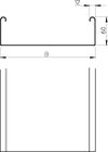 Kabelrinne SKSU ungelocht,mit Verbinderlochung 60x100x3000, St, FS