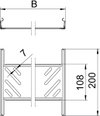 Längsverbinder-Set für Kabelrinne Magic 35x200x200, St, FS