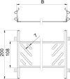 Längsverbinder-Set für Kabelrinne Magic 60x200x200, St, FS